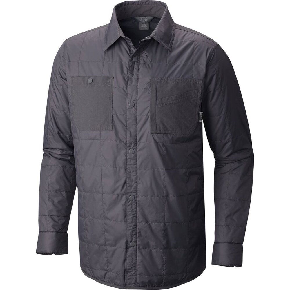 Mountain Hardwear Men's Dark‎ Gray Trekkin Insulated Snap Puff Shacket Size XL